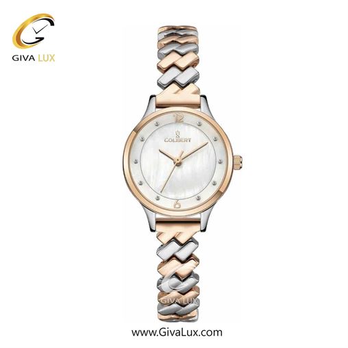 ساعت مچی اورجینال زنانه کلبرت COLBERT رزگلد | رزگلد-نقره ای| سفید صدفی| کد رفرنس 0273L