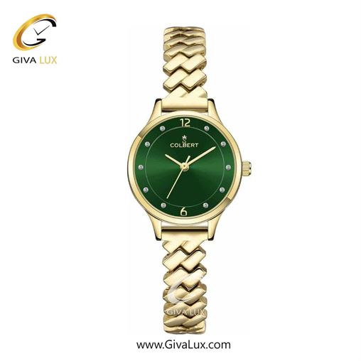 ساعت مچی اورجینال زنانه کلبرت COLBERT طلایی | طلایی| سبز یشمی تیره| کد رفرنس 0273L