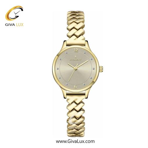 ساعت مچی اورجینال زنانه کلبرت COLBERT طلایی | طلایی| خاکستری بژ| کد رفرنس 0273L
