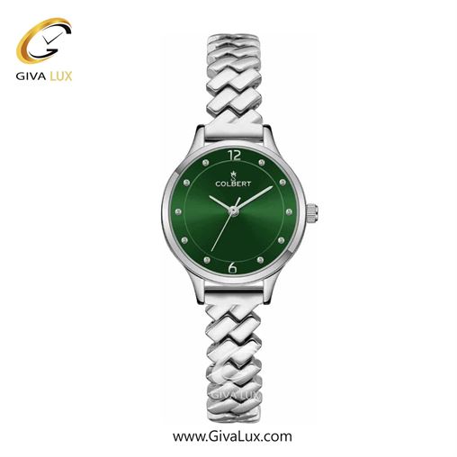 ساعت مچی اورجینال زنانه کلبرت COLBERT نقره ای | نقره ای| سبز یشمی تیره| کد رفرنس 0273L