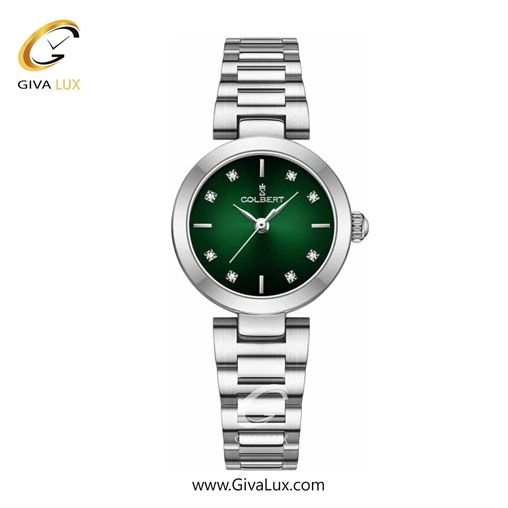 ساعت مچی اورجینال زنانه کلبرت COLBERT نقره ای | نقره ای| سبز یشمی تیره| کد رفرنس 0275L