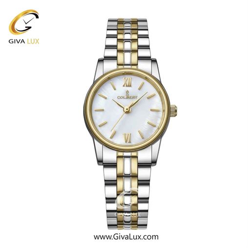 ساعت مچی اورجینال زنانه کلبرت COLBERT طلایی | طلایی-نقره ای| سفید صدفی| کد رفرنس 0278L