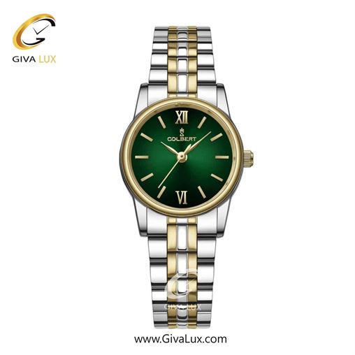 ساعت مچی اورجینال زنانه کلبرت COLBERT طلایی | نقره ای-طلایی| سبز یشمی تیره| کد رفرنس 0278L