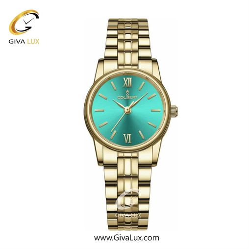 ساعت مچی اورجینال زنانه کلبرت COLBERT طلایی | طلایی| سبزآبی| کد رفرنس 0278L