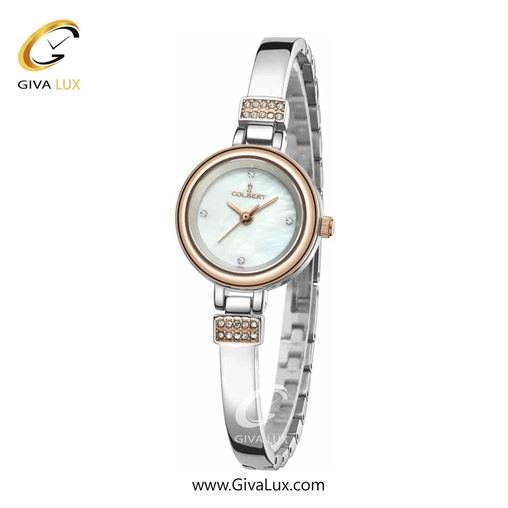 ساعت مچی اورجینال زنانه کلبرت COLBERT رزگلد | نقره ای| سفید صدفی| کد رفرنس  0279L