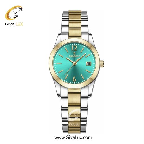 ساعت مچی اورجینال زنانه کلبرت COLBERT طلایی | طلایی-نقره ای| سبزآبی| کد رفرنس 0280L
