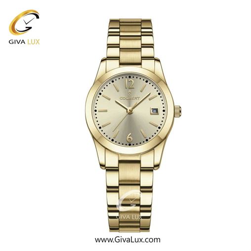 ساعت مچی اورجینال زنانه کلبرت COLBERT طلایی | طلایی| خاکستری بژ| کد رفرنس 0280L