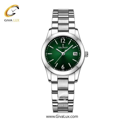 ساعت مچی اورجینال زنانه کلبرت COLBERT نقره ای | نقره ای| سبز یشمی تیره| کد رفرنس 0280L