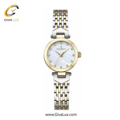ساعت مچی اورجینال زنانه کلبرت COLBERT طلایی | طلایی-نقره ای| سفید صدفی| کد رفرنس 0282L