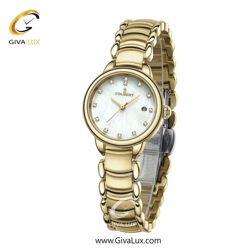 ساعت مچی اورجینال زنانه کلبرت COLBERT طلایی | طلایی| سفید صدفی| کد رفرنس 0283L