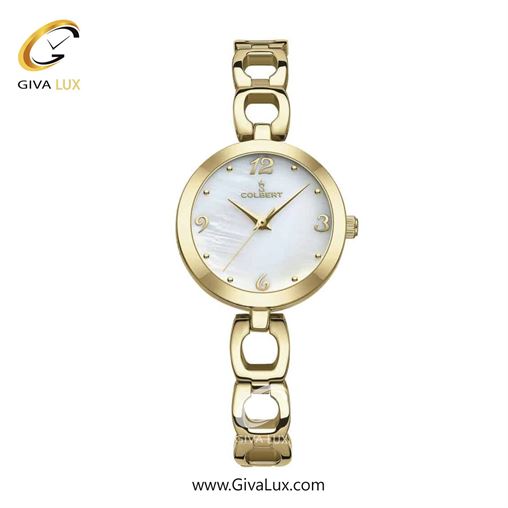 ساعت مچی اورجینال زنانه کلبرت COLBERT طلایی | طلایی| سفید صدفی| کد رفرنس 0284L