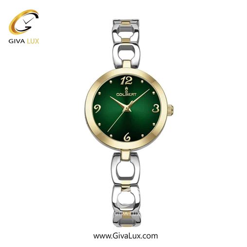 ساعت مچی اورجینال زنانه کلبرت COLBERT طلایی | نقره ای-طلایی| سبز یشمی تیره| کد رفرنس 0284L