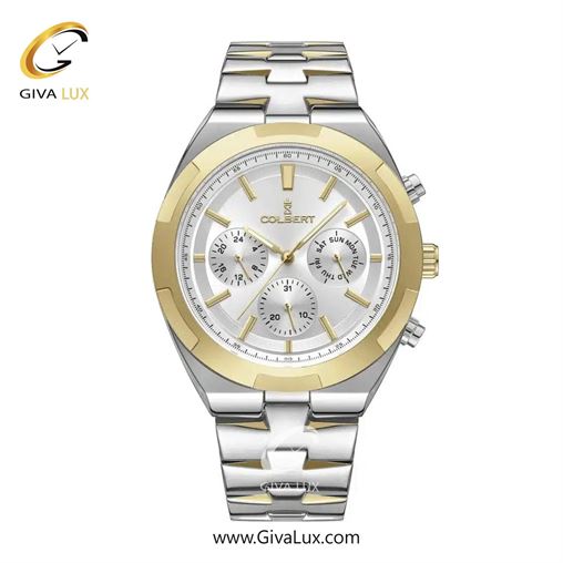 ساعت مچی اورجینال مردانه کلبرت COLBERT سه موتوره فول تایم طلایی | نقره ای-طلایی| نقره ای| کد رفرنس 0285M