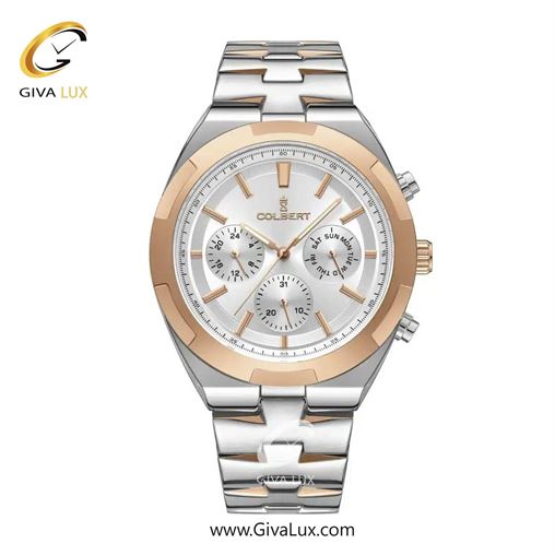 ساعت مچی اورجینال مردانه کلبرت COLBERT سه موتوره فول تایم رزگلد | نقره ای-رزگلد| نقره ای| کد رفرنس 0285M