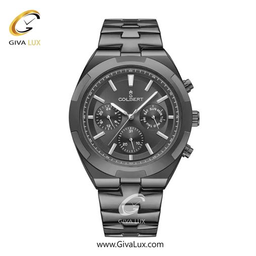 ساعت مچی اورجینال مردانه کلبرت COLBERT سه موتوره فول تایم تیتانیوم | تیتانیوم| دودی|تیتانیوم| کد رفرنس 0285M