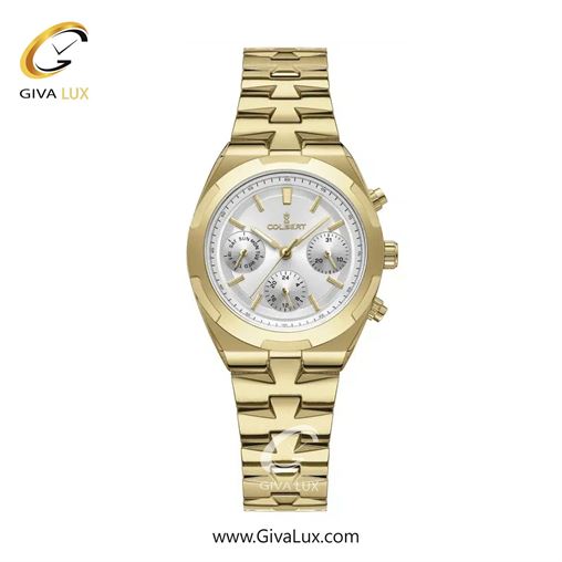 ساعت مچی اورجینال زنانه کلبرت COLBERT سه موتوره فول تایم طلایی | طلایی| نقره ای| کد رفرنس 0285L