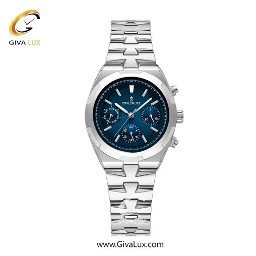 ساعت مچی اورجینال زنانه کلبرت COLBERT سه موتوره فول تایم نقره ای | نقره ای| سرمه ای| کد رفرنس 0285L