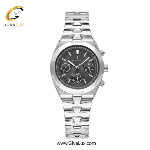 ساعت مچی اورجینال زنانه کلبرت COLBERT سه موتوره فول تایم نقره ای | نقره ای| دودی|تیتانیوم| کد رفرنس 0285L