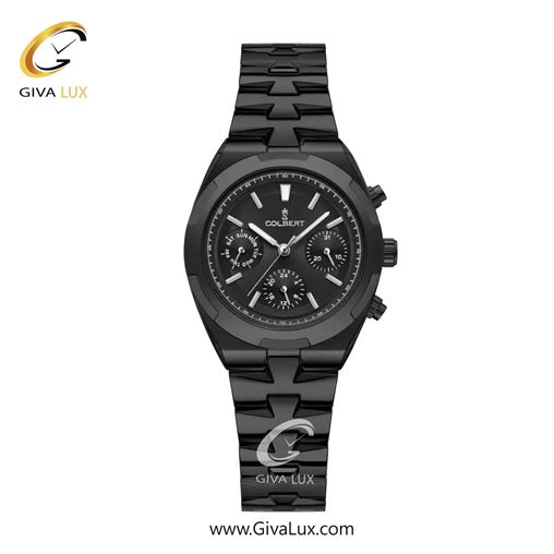 ساعت مچی اورجینال زنانه کلبرت COLBERT سه موتوره فول تایم مشکی | مشکی| مشکی| کد رفرنس 0285L