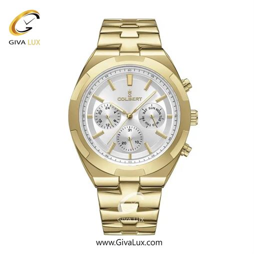 ساعت مچی اورجینال مردانه کلبرت COLBERT سه موتوره فول تایم طلایی | طلایی| نقره ای| کد رفرنس 0285M
