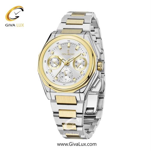 ساعت مچی اورجینال زنانه کلبرت COLBERT سه موتوره فول تایم طلایی | نقره ای-طلایی| نقره ای| کد رفرنس  0287L