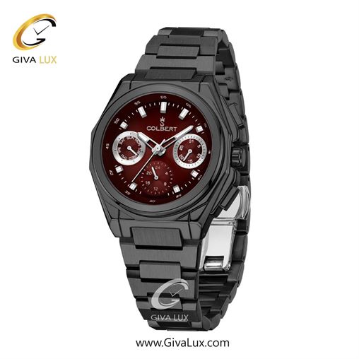ساعت مچی اورجینال زنانه کلبرت COLBERT سه موتوره فول تایم مشکی | مشکی| زرشکی| کد رفرنس 0287L