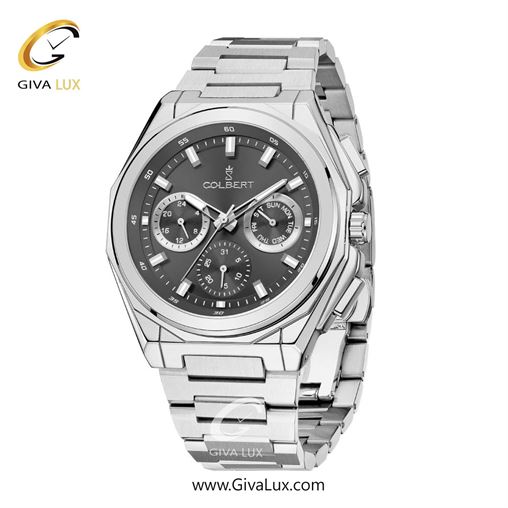 ساعت مچی اورجینال مردانه کلبرت COLBERT سه موتوره فول تایم نقره ای | نقره ای| دودی|تیتانیوم| کد رفرنس 0287M