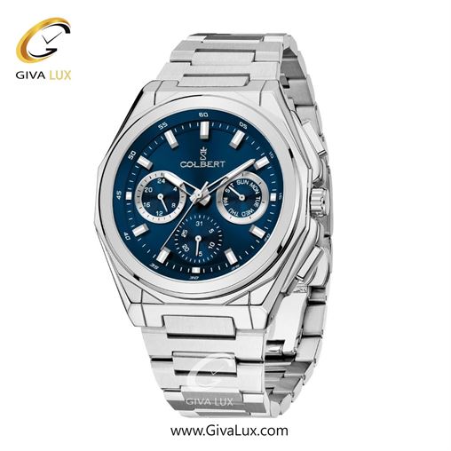 ساعت مچی اورجینال مردانه کلبرت COLBERT سه موتوره فول تایم نقره ای | نقره ای| سرمه ای| کد رفرنس 0287M
