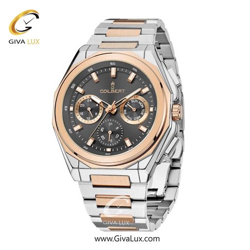 ساعت مچی اورجینال مردانه کلبرت COLBERT سه موتوره فول تایم رزگلد | نقره ای-رزگلد| دودی|تیتانیوم| کد رفرنس 0287M