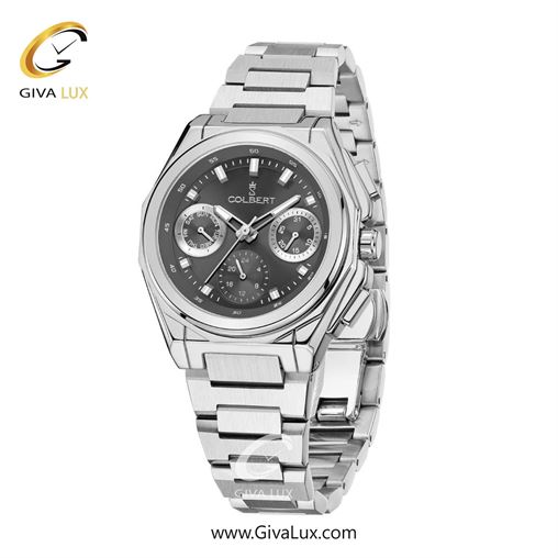 ساعت مچی اورجینال زنانه کلبرت COLBERT سه موتوره فول تایم نقره ای | نقره ای| دودی|تیتانیوم| کد رفرنس 0287L