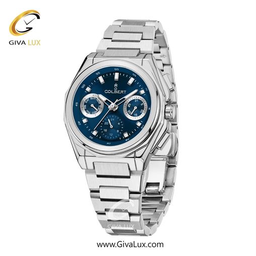 ساعت مچی اورجینال زنانه کلبرت COLBERT سه موتوره فول تایم نقره ای | نقره ای| سرمه ای| کد رفرنس 0287L