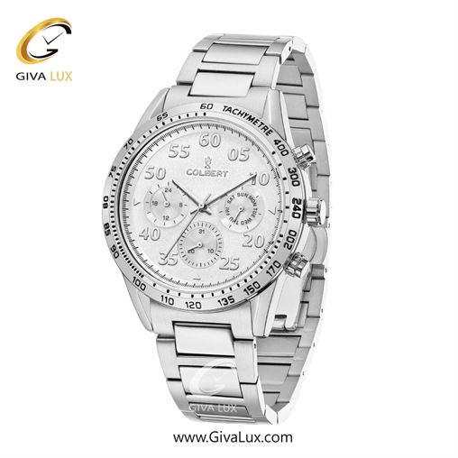 ساعت مچی اورجینال مردانه کلبرت COLBERT سه موتوره فول تایم نقره ای | نقره ای| نقره ای| کد رفرنس 0288M