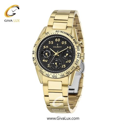 ساعت مچی اورجینال زنانه کلبرت COLBERT سه موتوره فول تایم طلایی | طلایی| مشکی| کد رفرنس 0288L