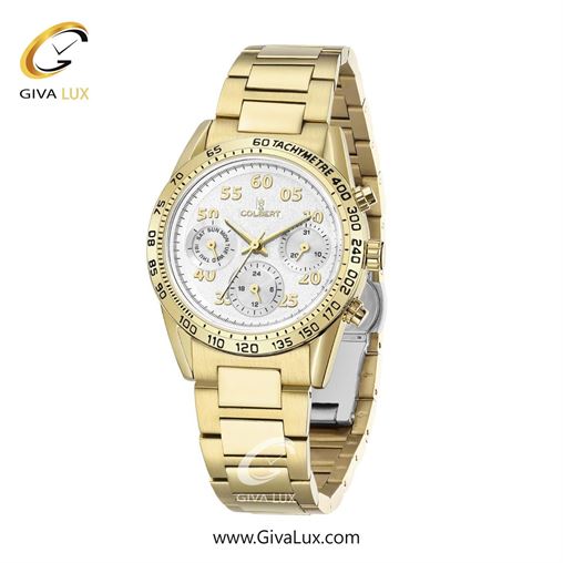 ساعت مچی اورجینال زنانه کلبرت COLBERT سه موتوره فول تایم طلایی | طلایی| نقره ای| کد رفرنس 0288L