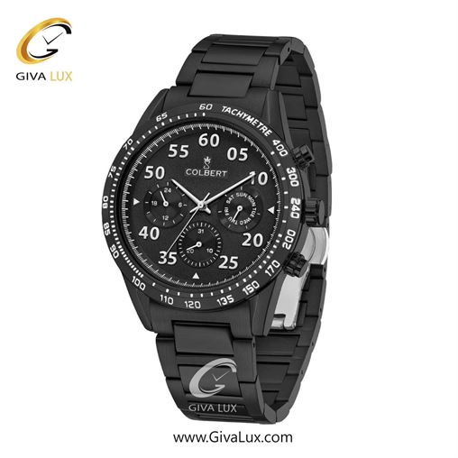ساعت مچی اورجینال مردانه کلبرت COLBERT سه موتوره فول تایم مشکی | مشکی| مشکی| کد رفرنس 0288M