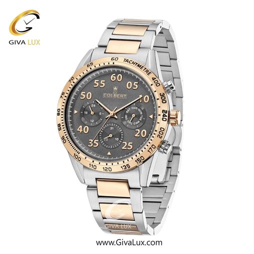 ساعت مچی اورجینال مردانه کلبرت COLBERT سه موتوره فول تایم رزگلد | نقره ای-رزگلد| دودی|تیتانیوم| کد رفرنس 0288M