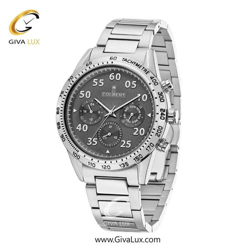 ساعت مچی اورجینال مردانه کلبرت COLBERT سه موتوره فول تایم نقره ای | نقره ای| دودی|تیتانیوم| کد رفرنس 0288M