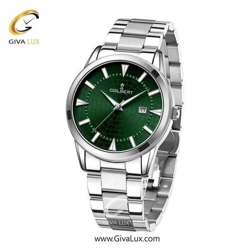 ساعت مچی اورجینال مردانه کلبرت COLBERT نقره ای | نقره ای| سبز یشمی تیره| کد رفرنس 0289G