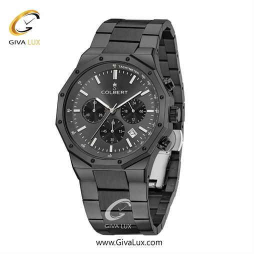 ساعت مچی اورجینال مردانه کلبرت COLBERT سه موتوره کرنوگراف تیتانیوم | تیتانیوم| دودی|تیتانیوم| کد رفرنس 0291G