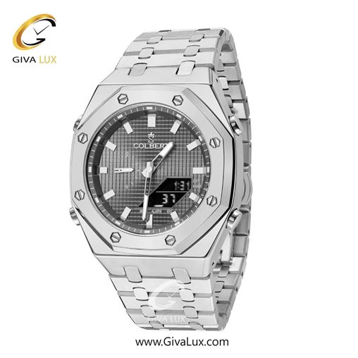 ساعت مچی اورجینال مردانه کلبرت COLBERT دو زمانه نقره ای | نقره ای| طوسی| کد رفرنس 0293G