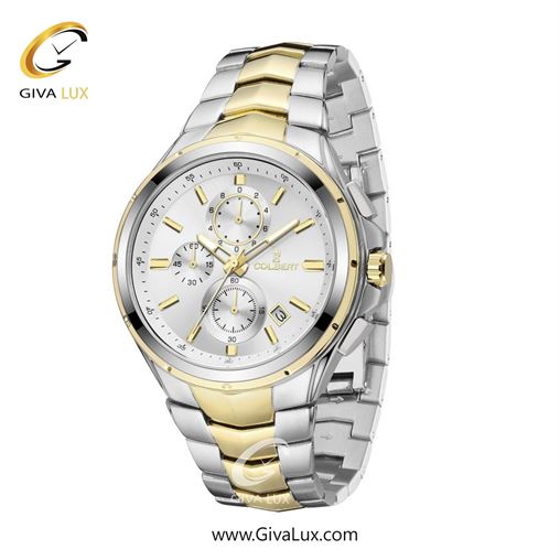ساعت مچی اورجینال مردانه کلبرت COLBERT سه موتوره کرنوگراف طلایی-نقره ای | نقره ای-طلایی| نقره ای| کد رفرنس 0294M