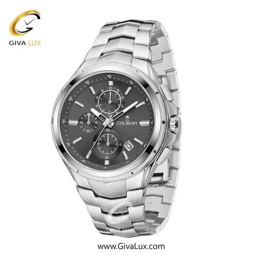 ساعت مچی اورجینال مردانه کلبرت COLBERT سه موتوره کرنوگراف نقره ای | نقره ای| دودی|تیتانیوم| کد رفرنس 0294M