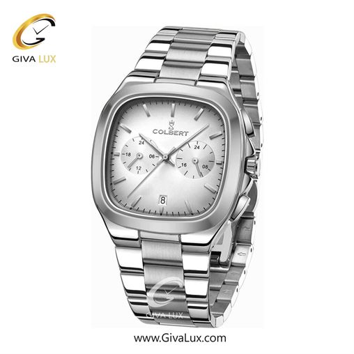 ساعت مچی اورجینال مردانه کلبرت COLBERT سه موتوره فول تایم نقره ای | نقره ای| نقره ای| کد رفرنس 0295G