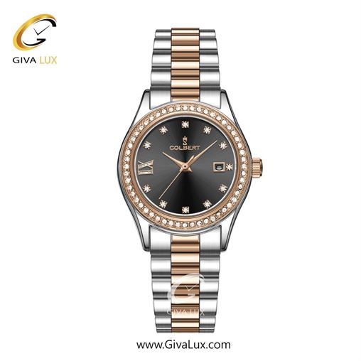 ساعت مچی اورجینال زنانه کلبرت COLBERT رزگلد | نقره ای-رزگلد| مشکی| کد رفرنس 0296L