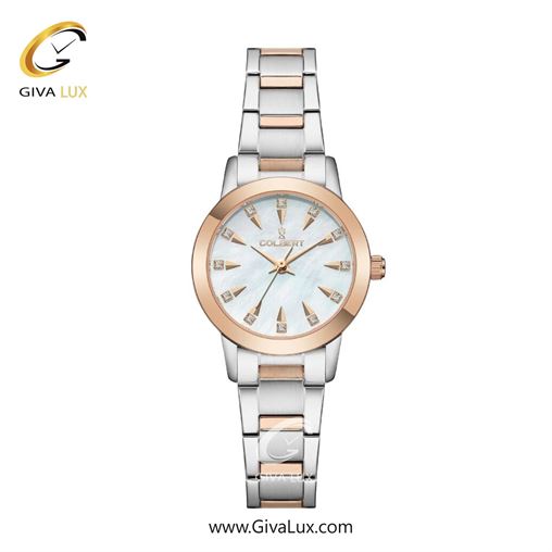 ساعت مچی اورجینال زنانه کلبرت COLBERT رزگلد | رزگلد-نقره ای| سفید صدفی| کد رفرنس 0297L