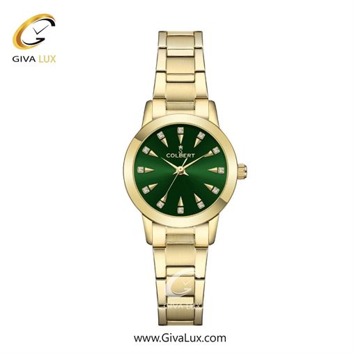 ساعت مچی اورجینال زنانه کلبرت COLBERT طلایی | طلایی| سبز یشمی تیره| کد رفرنس 0297L