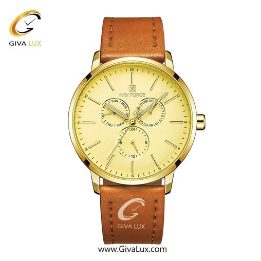 ساعت مچی مردانه بند چرمی فول تایم ناوی فورس(نیوی فورس) NF3001G/G 3001HoGG.jpg