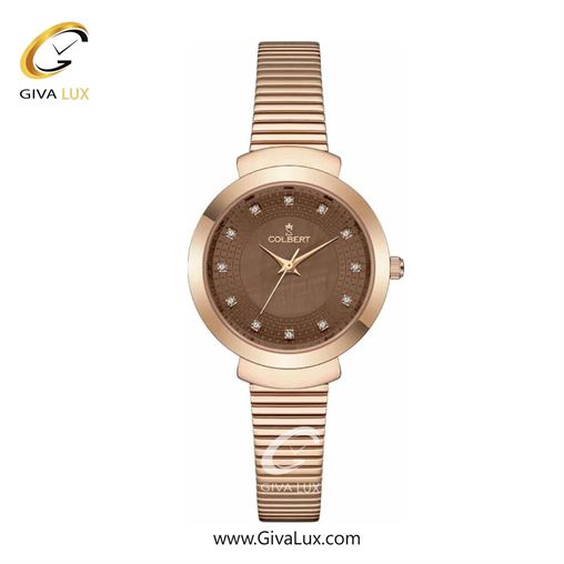 ساعت مچی اورجینال زنانه کلبرت COLBERT رزگلد | رزگلد| قهوه ای| کد رفرنس 0301L