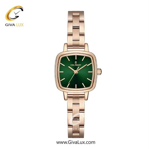 ساعت مچی اورجینال زنانه کلبرت COLBERT رزگلد | رزگلد| سبز یشمی تیره| کد رفرنس 0302L