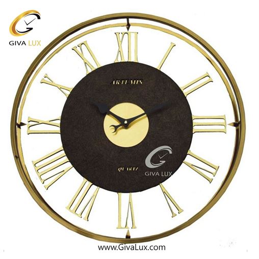 ساعت دیواری اورجینال آرتمیس آلیاژ فلزی طلایی| کد رفرنس 21118، مدل: 30230Gold 30230-Gold.jpg